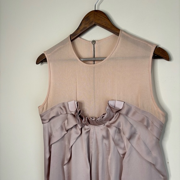 Stella McCartney 100% Silk Blouse with Sheer and Layered Ribbon Detail - Picture 9 of 9